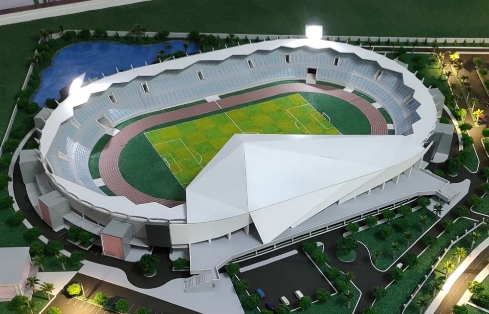 Miniatur stadion sepak bola Pemprov Jambi. 