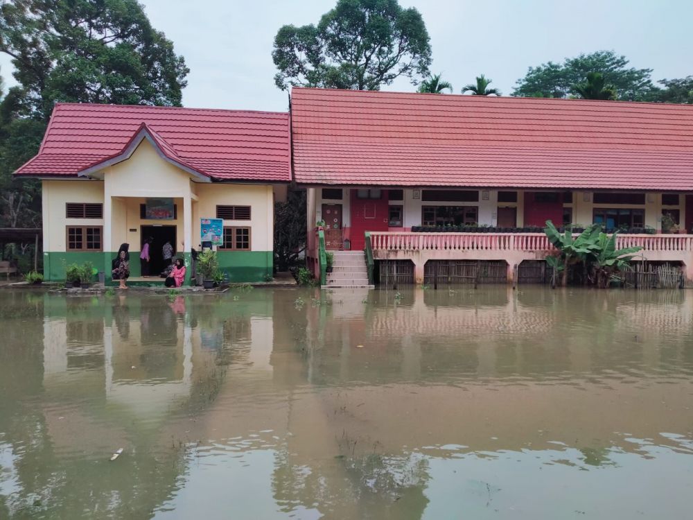 Genangan air yang terjadi di wilayah Kabupaten Batanghari