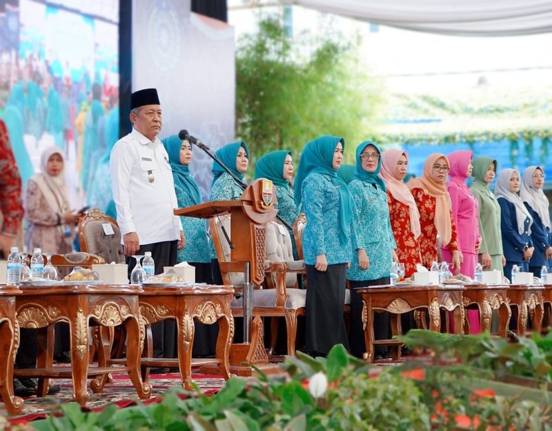 Pembukaan Jambore TP PKK Tingkat Provinsi Jambi, bertempat di Ev Garden, Pall Merah Kota Jambi, Rabu (24/04/2024).