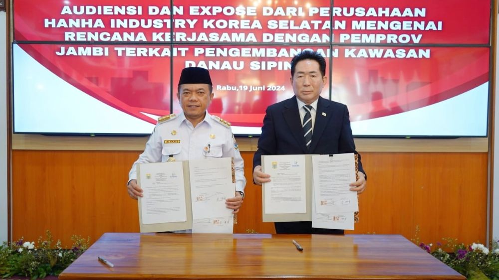 Al Haris saat Expose dari Perusahaan HANHA Korea Selatan, Rabu (19/6)