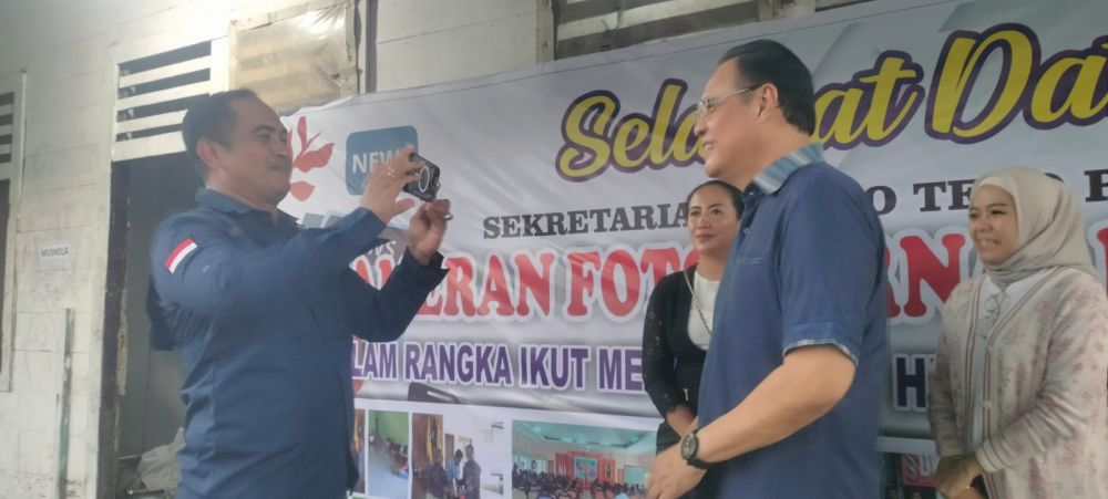 Kapolres Tebo mendadak menjadi wartawan mewawancarai PJ Bupati Tebo
