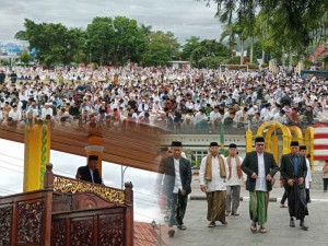 Dihadapan Ribuan Warga Wako Alfin Paparkan  Capaian Kinerja Pemerintah