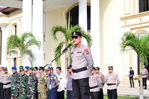 Polda Jambi Melaksanakan Apel Gelar Pasukan Jelang Presisi Merdeka Run 2025