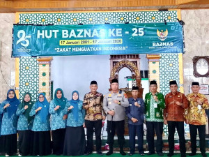 Bupati Sarolangun dan Kapolres Hadiri Tasyakuran HUT ke 25 BAZNAS 