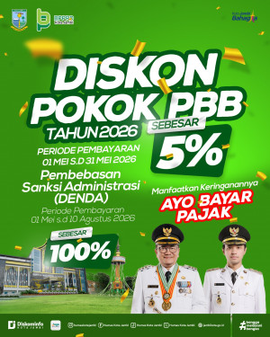 HUT Kota Jambi dan Hari Jadi 2026, Pemkot Jambi Beri Diskon PBB dan Pembebasan Denda