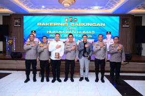 Tingkatkan Profesionalisme, Polda Jambi Gelar Rakernis Gabungan Bidkum dan Bidhumas TA 2026