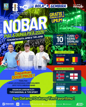 Pemkot Jambi Gandeng TVRI Gelar Nobar Piala Dunia 2026