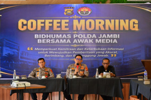 Bidhumas Polda Jambi Gelar Coffee Morning, Perkuat Sinergitas Bersama Insan Pers