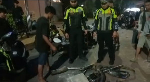 Pengendara Motor Knalpot Brong Putar Arah di Razia Polres Muaro Jambi , 72 Kendaraan Ditertibkan 