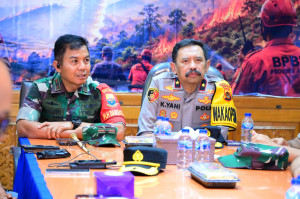 Wakapolda Jambi bersama Satgas Karhutla Cek Hotspot Karhutla, Evaluasi Penanganan dan Perkuat Sinerg