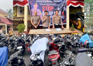 Operasi KRYD Polres Sarolangun Amankan 97 Unit Sepeda Motor