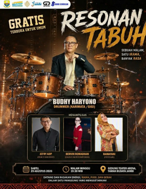 Jefry ADP Gelar Resonan Tabuh di TBJ Gandeng Musisi, Seniman dan Penyair Jambi