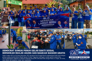 Rangkaian HUT ke 25 DPC Demokrat Gelar Sungaipenuh Bakti sosial