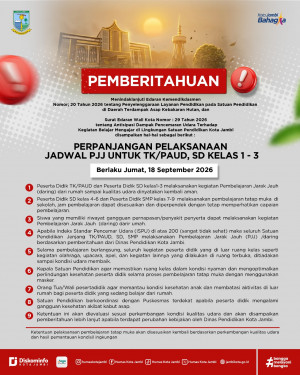 Pemkot Jambi Perpanjang PJJ untuk Jenjang TK/PAUD dan SD Kelas 1 Sampai 3 Per Tanggal 18 September